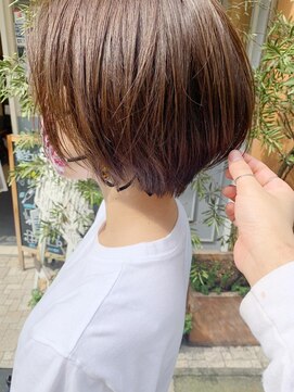 ネオリーブアイム 横浜西口店(Neolive aim) 大人かわいい小顔丸みのあるショートボブ 20代30代40代