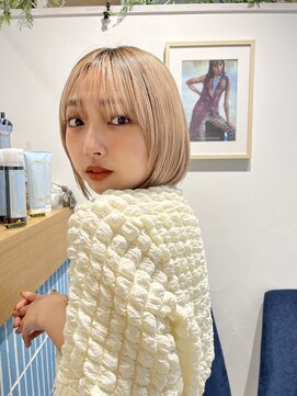 ロンドルーチェ 心斎橋(Lond luce) ダークアッシュ/ミディアムレイヤーカット［髪質改善/縮毛矯正］