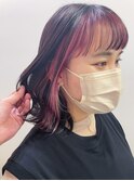 フェイスフレーミング/ピンク/ボブ/インナーカラー