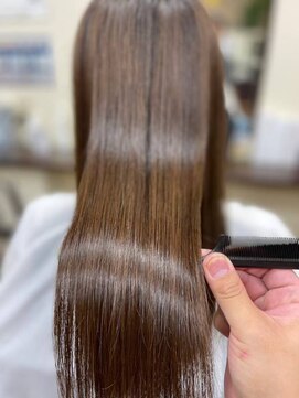 アローズ 久留米店(arose) 20代30代40代シースルーバングヘア×ショコラアッシュ