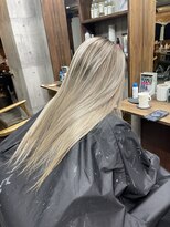 ラフ(LAFF) #バレイヤージュ#グレージュカラー#ボブウルフ#ココアベージュ