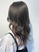 アールイーノウン 阿倍野区昭和町店(re; nown) ミディアムレイヤーカットストレートロングウルフカットベージュ