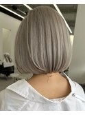 保存必須【海外風ハイトーンボブ】グレージュカラー