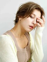 ヘアメイク アージュ 天神西通り店(HAIR MAKE age)&nbsp;オリーブベージュ　外国人風パーマ　ショートレイヤー　かきあげ