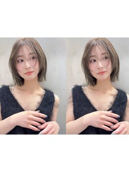 [透明感×艶]で外国人風の透けカラーでこなれた印象に♪“ハイライト”で立体感のあるスタイルに![高槻]