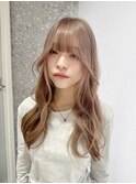 ハイトーンミルクティーグレージュ明るめアッシュベージュ2030代