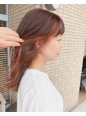 インナーカラー/アクセサリーカラー/オレンジブラウン