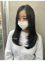 ロウ 札幌(ROW) ロングレイヤー/レイヤーカット/グレージュカラー/韓国スタイル