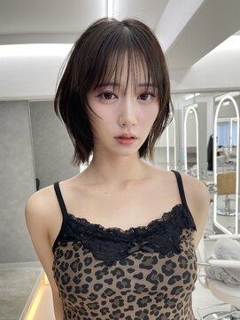 サンドイエナ 横浜店(sand yena) ボブディオリーブベージュ髪質改善縮毛矯正フェイスレイヤー