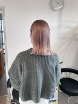  fit stand 千葉/ショートボブ/カット/パーマ/ダブルカラー/トリートメント/縮毛矯正&nbsp;イメチェン/ピンクベージュ/アンブレラカラー[千葉]