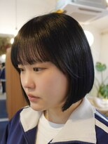 ディッセンバー 伊勢崎(December) 切りっぱなしボブ/ミニボブ/似合わせカット/ヘーゼルベージュ