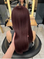 シアバイルーシー(SIA by LUCEY)&nbsp;暖色カラーブリーチなしピンクカラー赤髪ボルドーカラーレッド