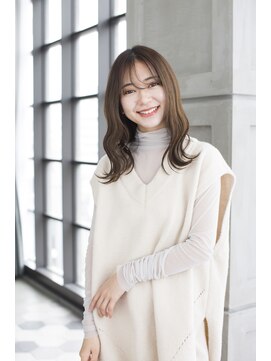 トティア 梅田(Totia) 【Totia梅田】ミストバングセミディ×ミルクティーブラウン