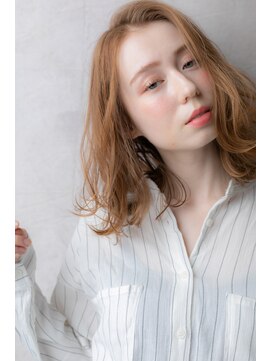 カバーヘア 上尾西口店(COVER HAIR) オレンジポップアシンメトリーかきあげボブZ上尾10代20代30代