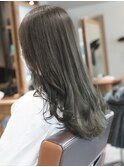☆赤みゼロブリーチなしオリーブグレージュロング☆20代30代40代