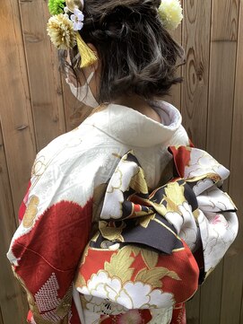 アイミー 泉岳寺(i+me) 【i+me】着付け文庫結びアレンジ◎お着物ヘア