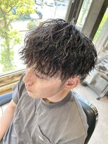 ラグシス ザ バックルーム(LUXIS THE BACK ROOM)&nbsp;ショートマッシュ×ツイストスパイラルパーマ【立川/メンズ】