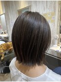 切りっぱなしボブハイライト♪