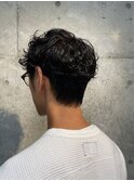 束感刈り上げビジネス七三ツーブロックアップバング１２３７