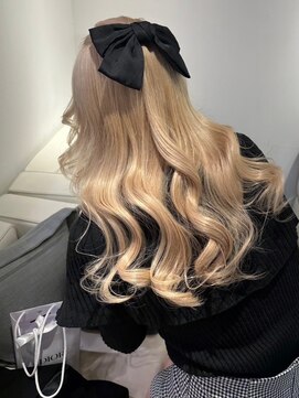 ベレーザ 渋谷(BELEZA) 5828グレーベージュハイライトグラデーションカラー韓国波巻き