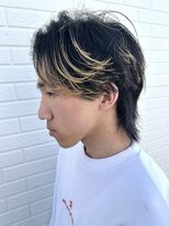 ヒュイル バイ ニアウ(Hwyl by Niau)&nbsp;メンズマッシュセンターパートスパイラルパーマニュアンスパーマ