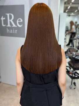 トレヘアー 京都 烏丸(tRe hair) 【オレンジブラウンカラー】 髪質改善トリートメント / 艶髪