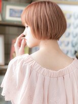 カバーヘア ブリス 戸田公園西口店(COVER HAIR bliss) ★斜めバング艶感ピンクベージュ前下がりミニボブ20代30代★10!