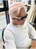 ホワイトピンク　ケアブリーチ　カラー　高知メンズ