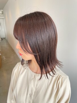 フープヘアー(HOOP.HAIR) 艶髪/切りっぱなしボブスタイル