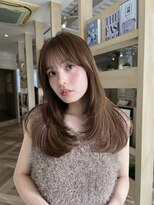 ラボヌールヘアーノーブル 新越谷店(La Bonheur hair noble)&nbsp;デザインカラーレイヤーカット ウェットヘアベビーピンク