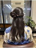 ハーフアップ