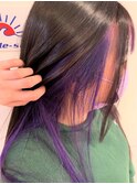 イヤリングカラー,パープル,ケアブリーチ【草加】