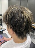 2ブロック×パーマ活かしミディアム