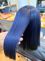 アン ブリーチ(UN BLEACH)&nbsp;インディゴブルー×髪質改善トリートメント【高木】