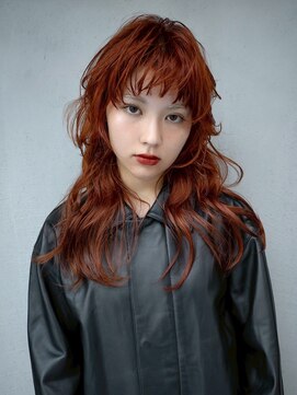 ギークス(GEEKS) 【GEEKS渋谷】ハッシュカット/ロングウルフ/ワンブリーチ/暖色系