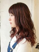 エノア 東京(ENORE)&nbsp;セミロング｜ピンクメッシュ｜ピンクハイライト｜バレイヤージュ