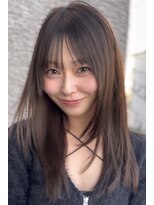 メイバイリーブル 表参道 原宿(May by Livre) ミディアムレイヤー おくれ毛 ぱっつん前髪 アイドル前髪