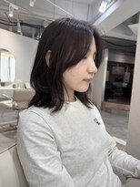 カラフクオカ 薬院駅前(Cara FUKUOKA)&nbsp;韓国レイヤーボブ&チャコールグレー《福岡レイヤーカット》