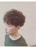 【理容室人気】 メンズカット+パーマ+シェービング(眉毛カット)