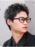 原宿メンズパーマルーズショートアクティブショートツイスパ緩め