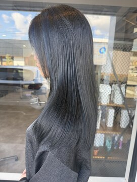 ナンバー(number+) ナチュラルブルーブラック艶感ストレート美肌透明感