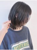 【松戸　テラカド】大人可愛いミディアムボブレイヤーウルフ黒髪