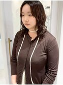 ミディアムパーマレイヤーパーマウェーブパーマ小顔パーマ