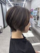 ロエ 元町店(Loe)&nbsp;元町ショートカット白髪ぼかし白髪染めハイライト髪質改善ボブ