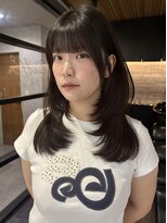 シア 富雄店(Sia.) 重めバング×ミディレイヤー