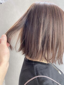 ジーナ 勝どき(Zina) 【Zina】　かきあげ/Aラインボブ/マロンベージュ/20代 30代 40代