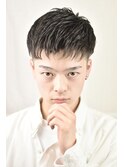 韓国ーバーバーメンズカットフェードツイストスパイラルパーマ