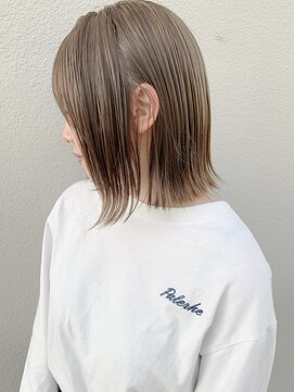 モリオ フロム ロンドン サッポロファクトリー店(morio FROM LONDON) 【morio札幌】　大人かわいいハイトーンベージュ外ハネボブ