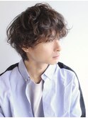 【ANDREY】アッシュブラック/ハイライト/マッシュパーマ/ウルフ