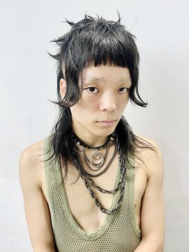 レコ 渋谷(LECO) 黒髪メンズマレットウルフ